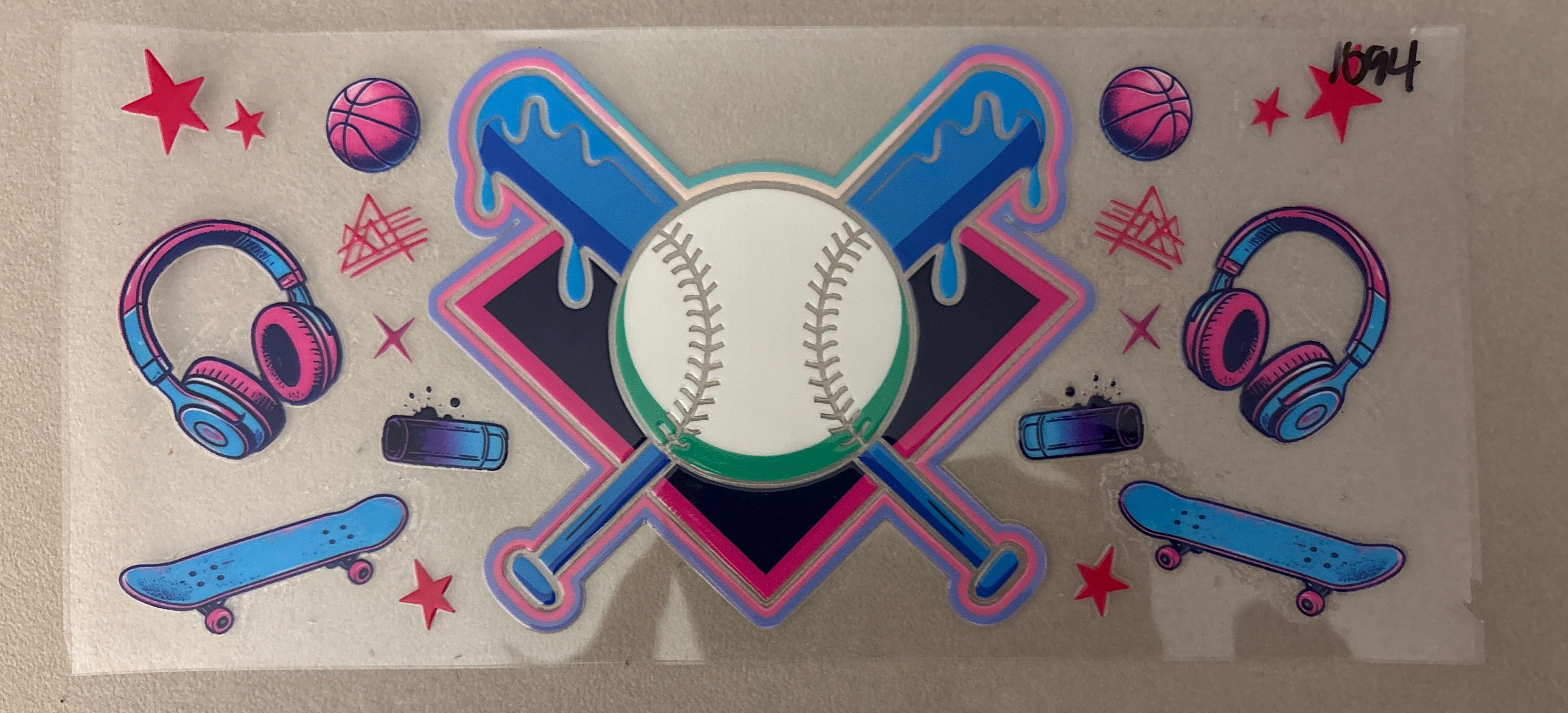 1094 neon baseball