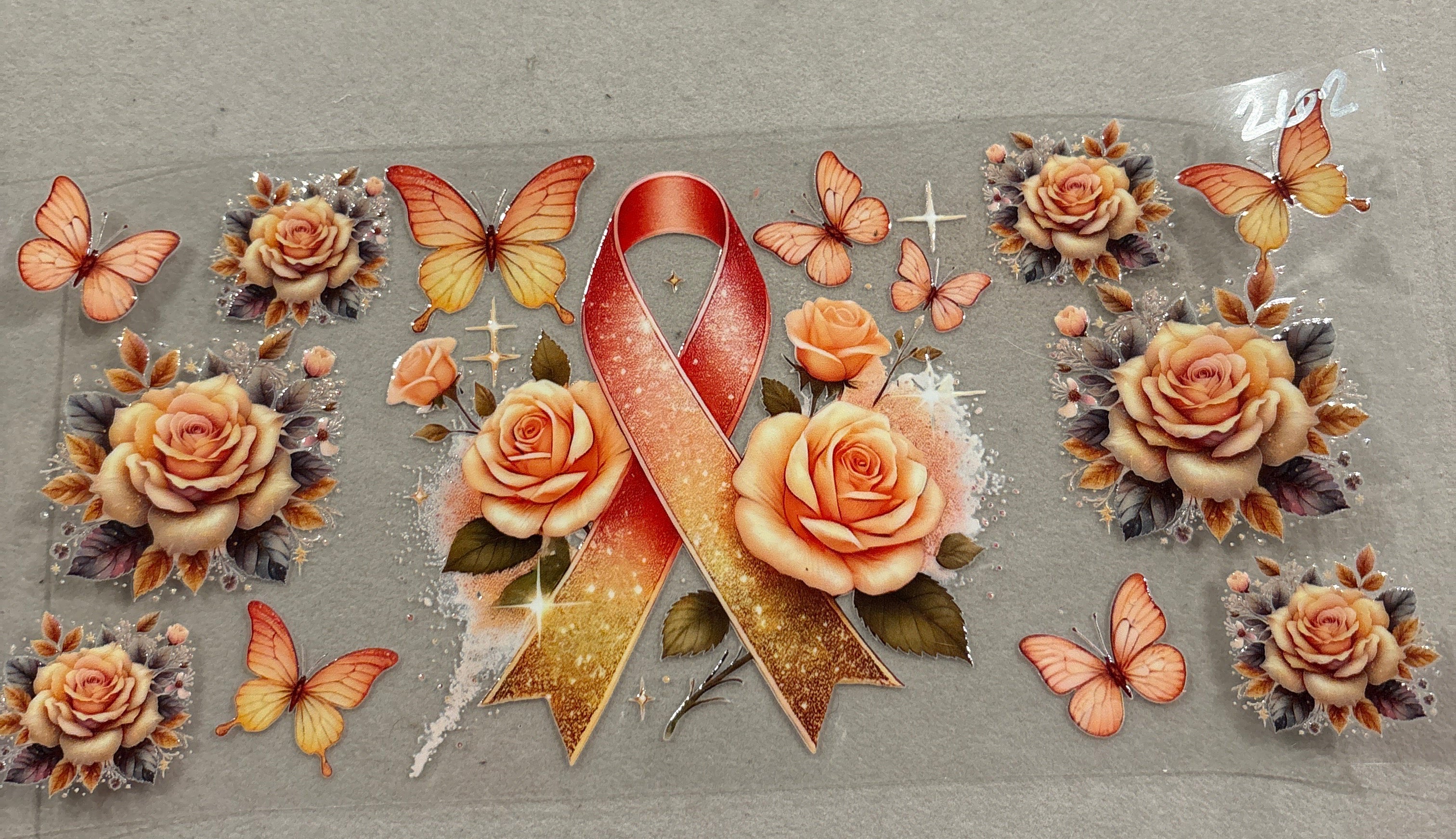 Ribbon with butterflies #262