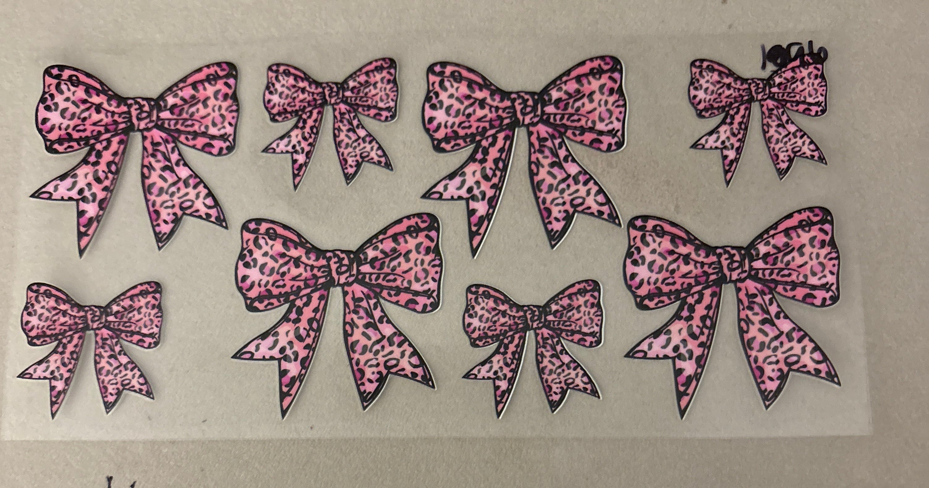 1096 pink cheetah bows