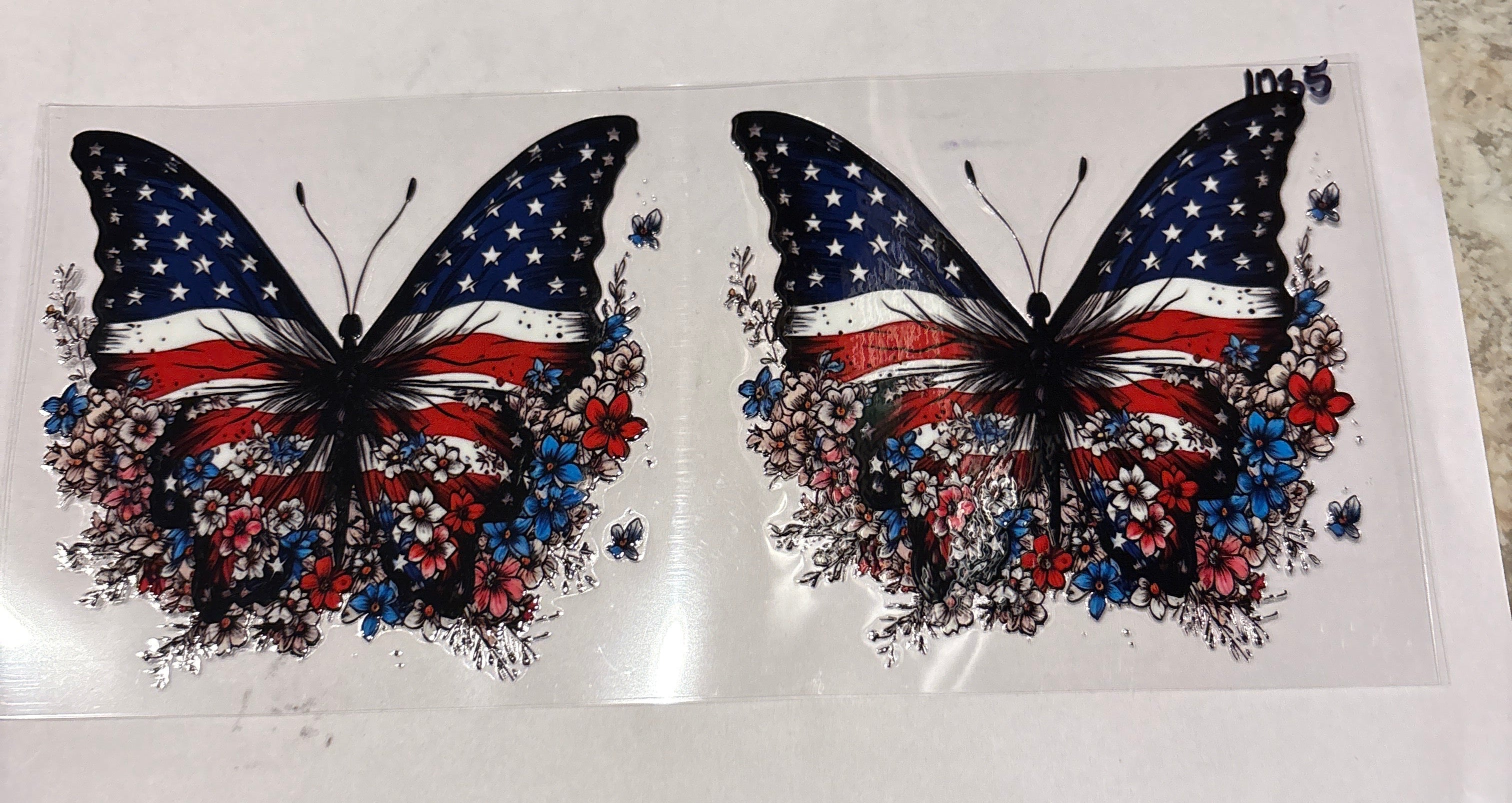 1035 American flag butterfly