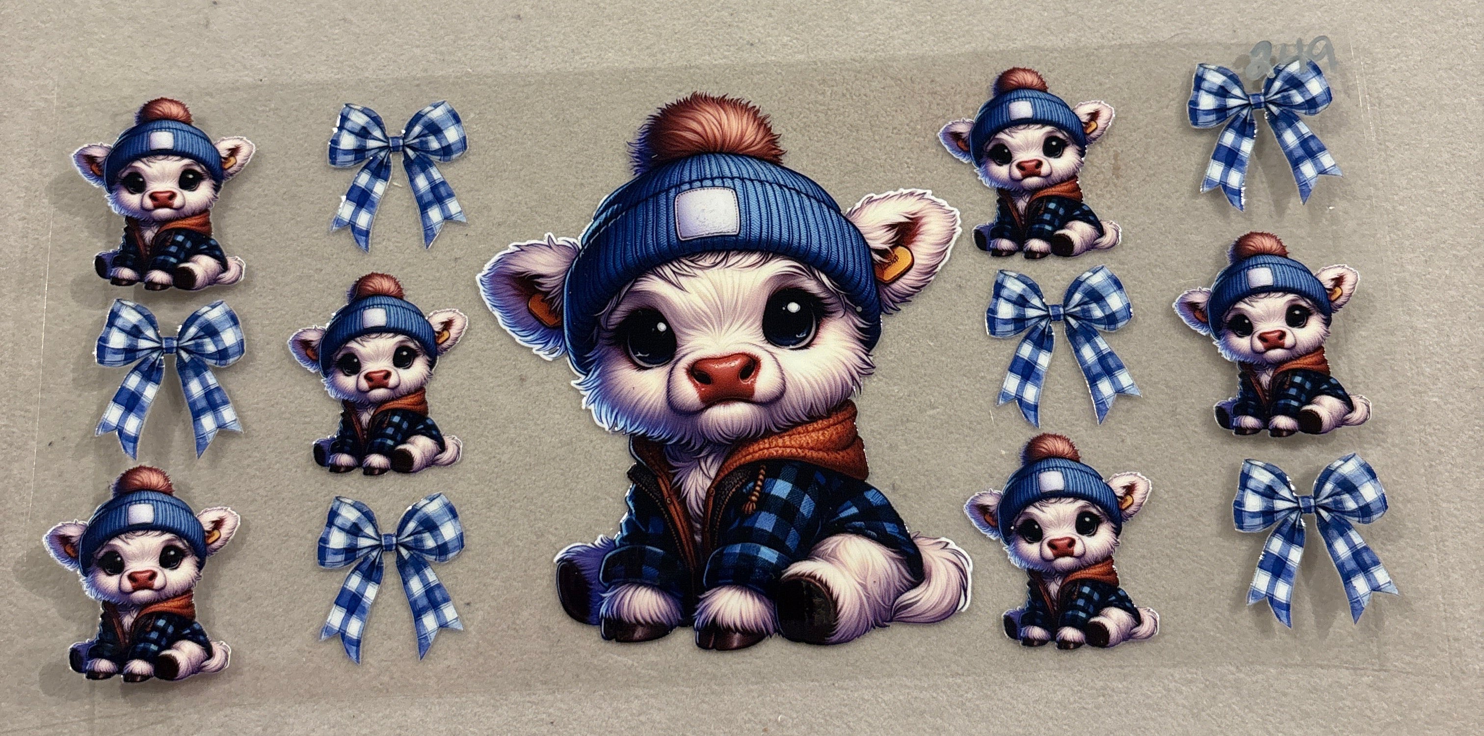 Cow with bow #249