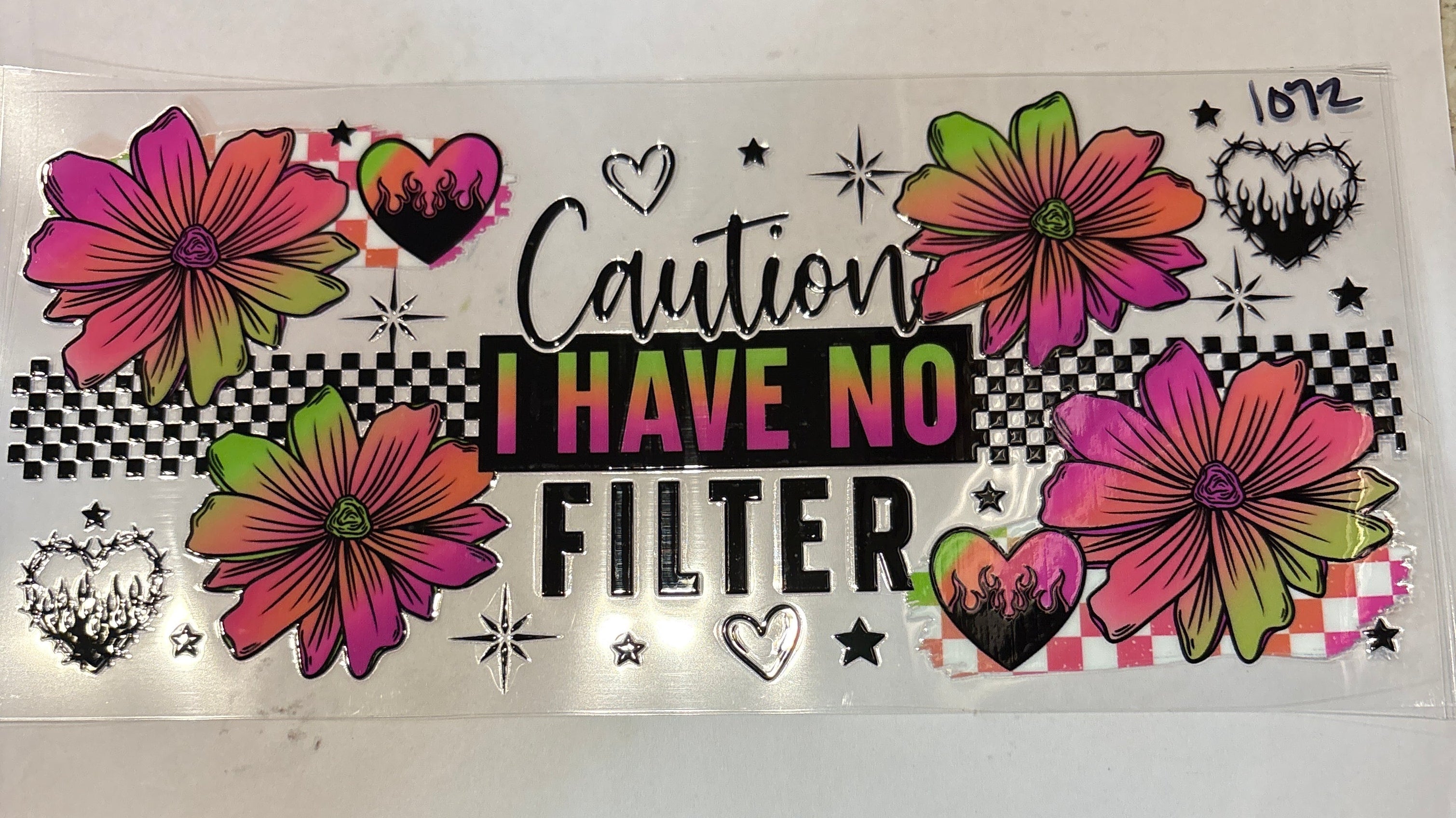1072 caution no filter