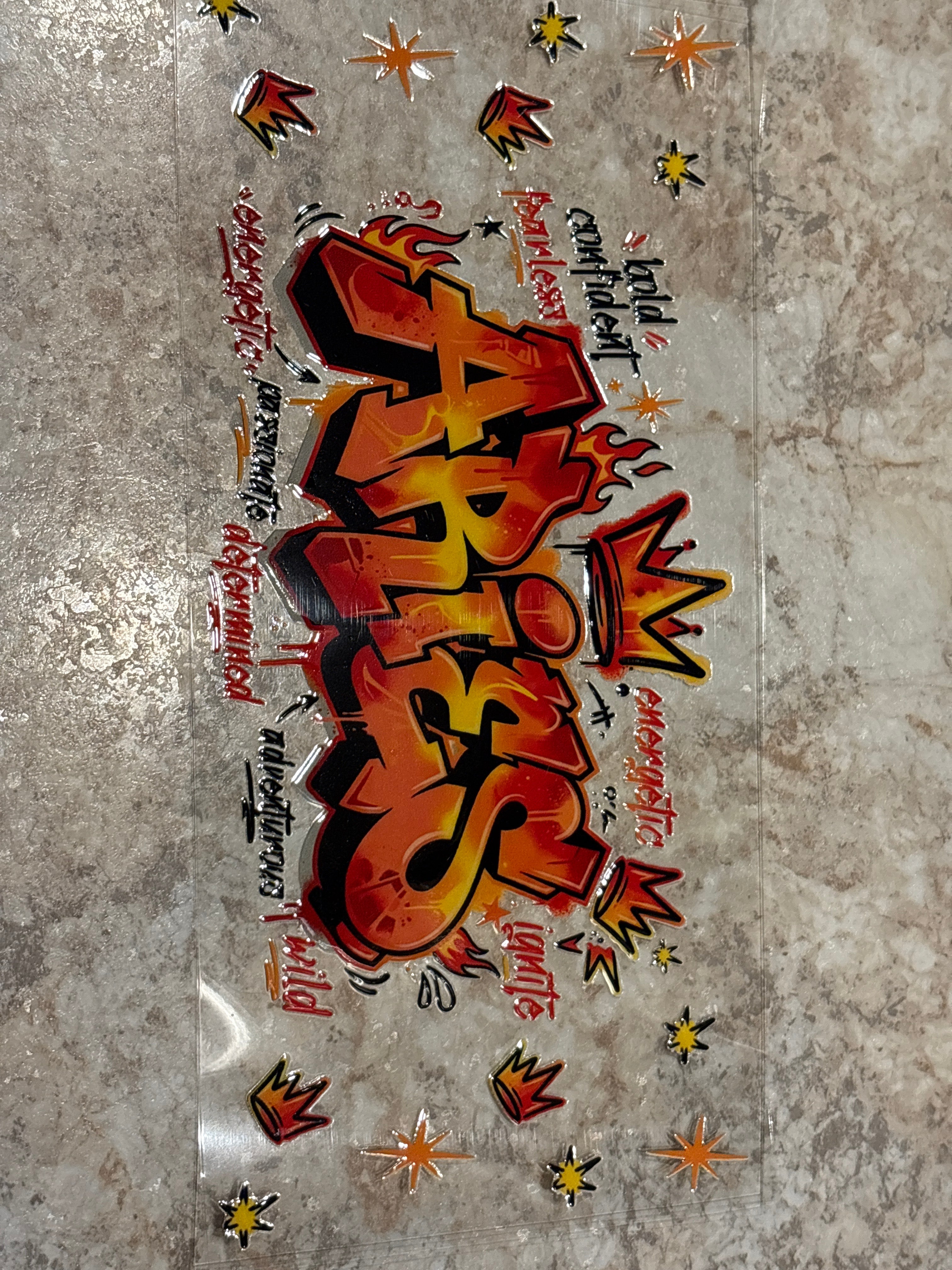 Graffiti birthday signs