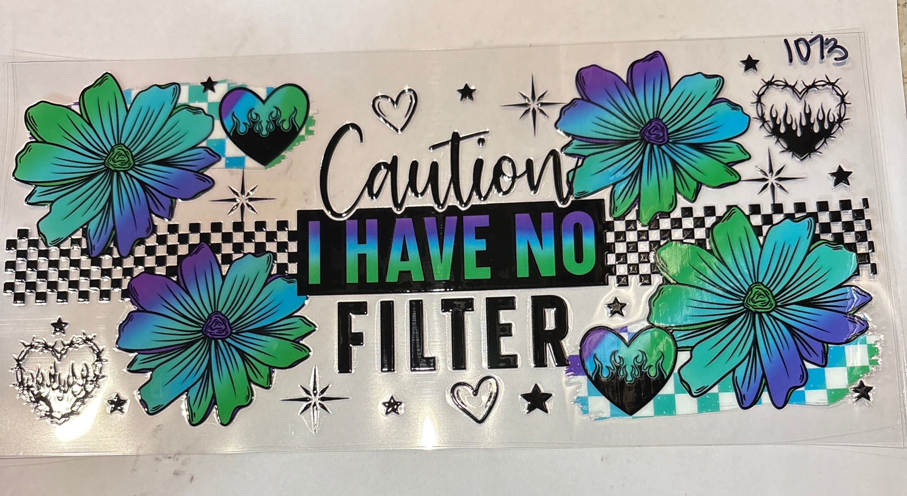 1073 caution no filter