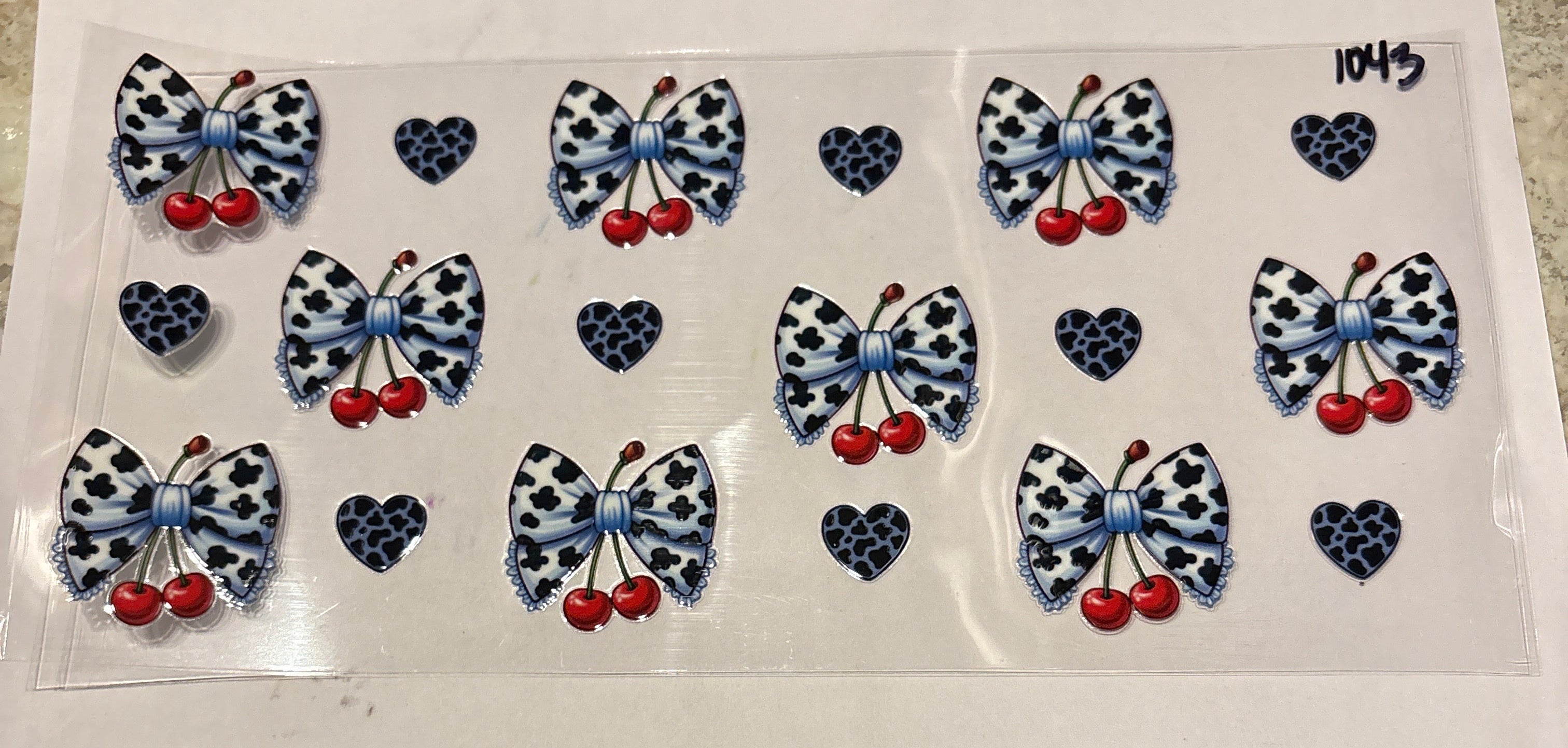 1043 cow print cherries