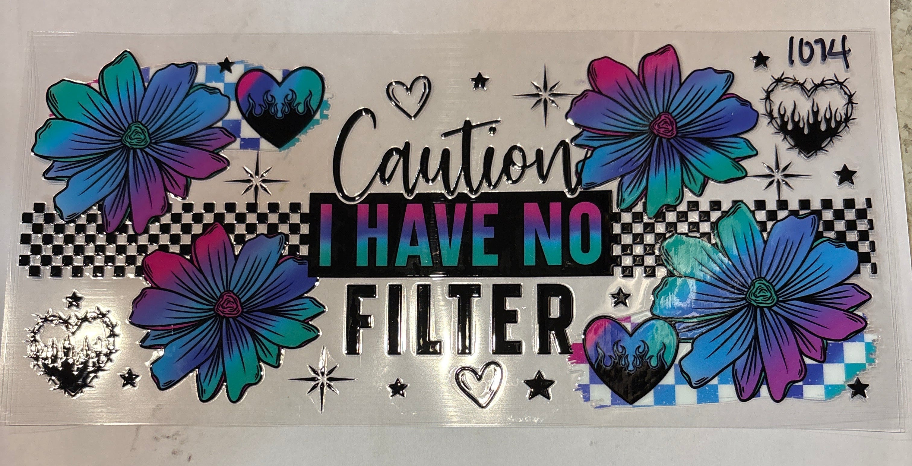 1074 caution no filter