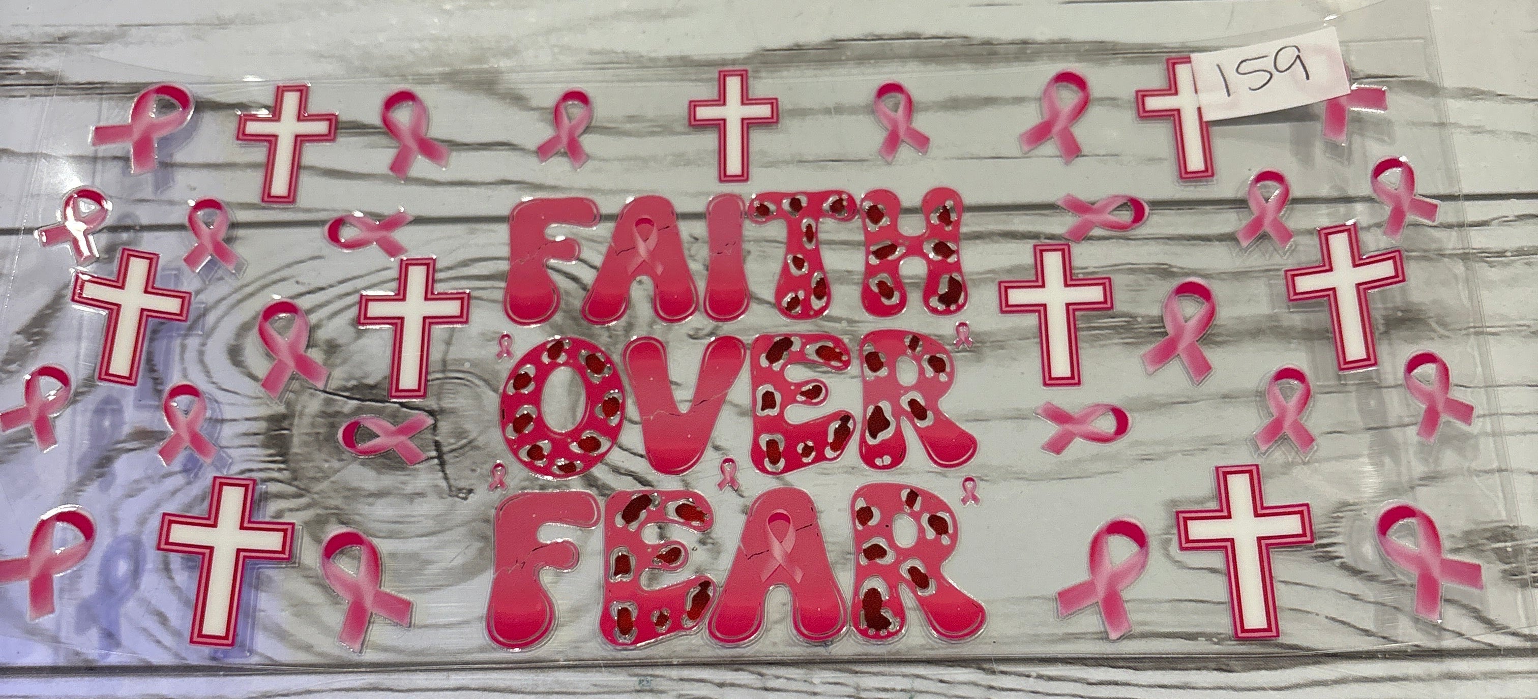 Faith over fear with ribbon #159