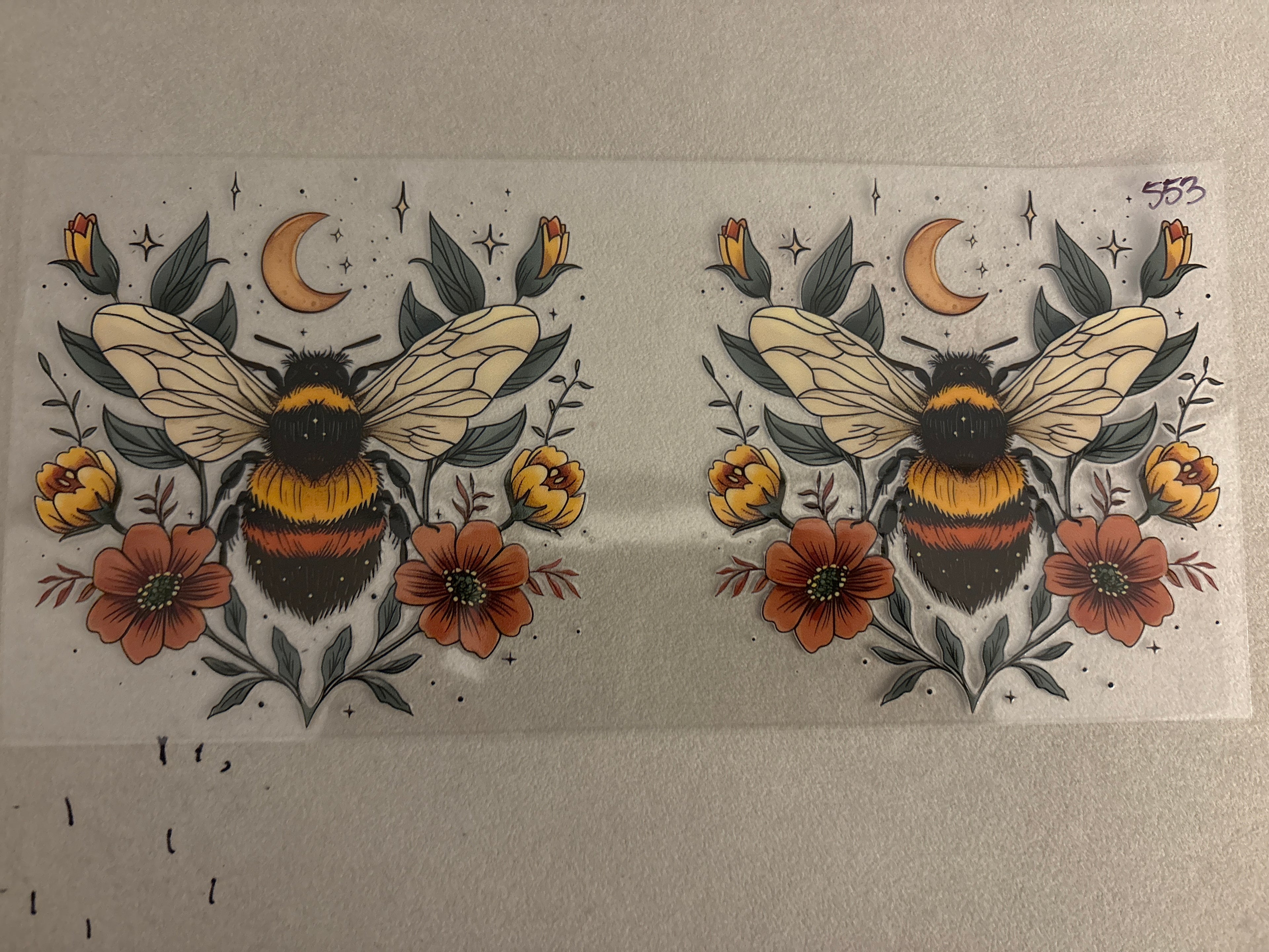 553 bee and moon
